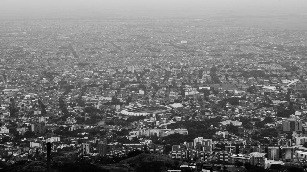 A cidade de Cali vista de cima (Foto: Andrés F. Uran)